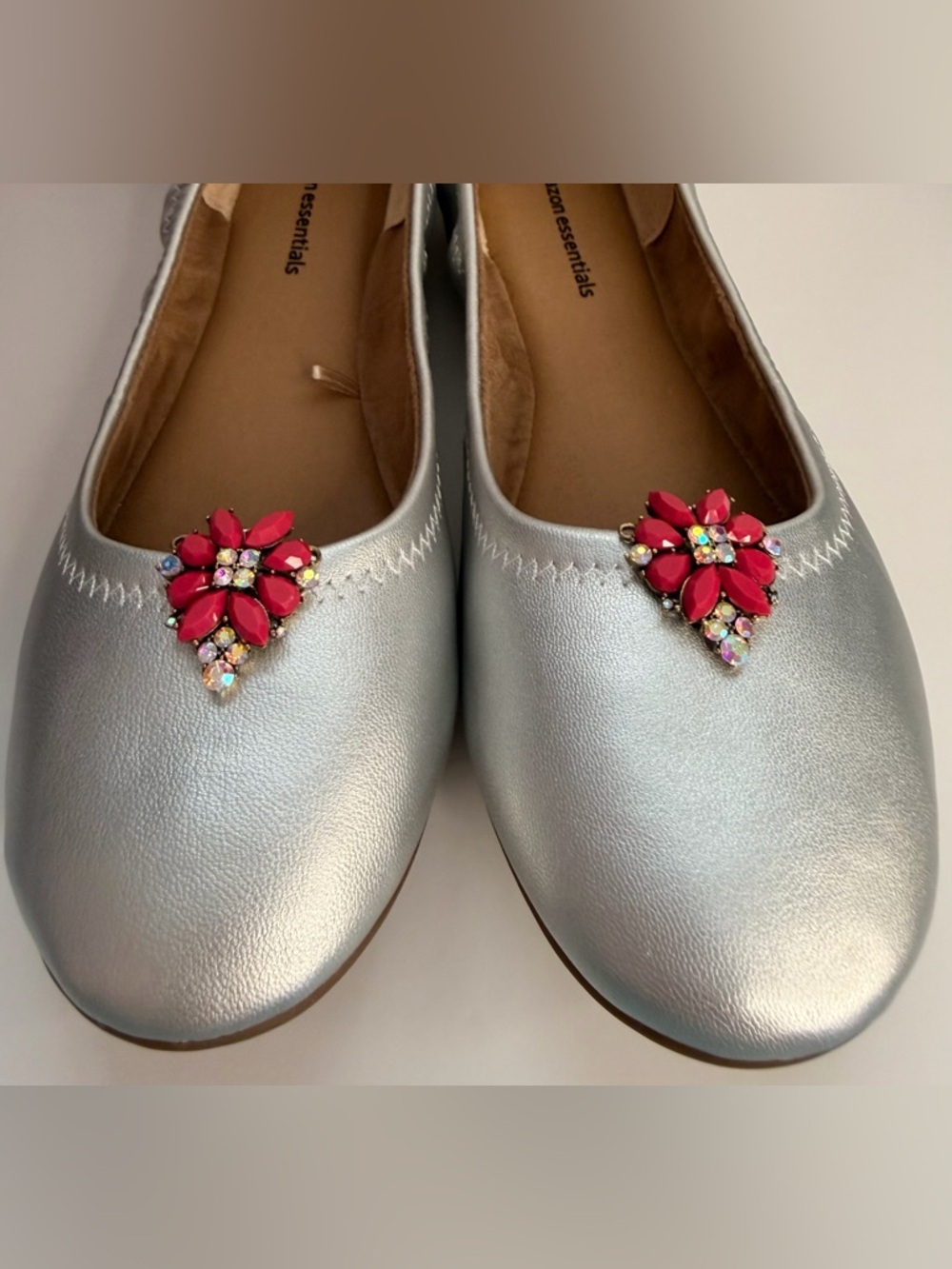 Upcycled vintage French shoe clips art deco mid century embellishment